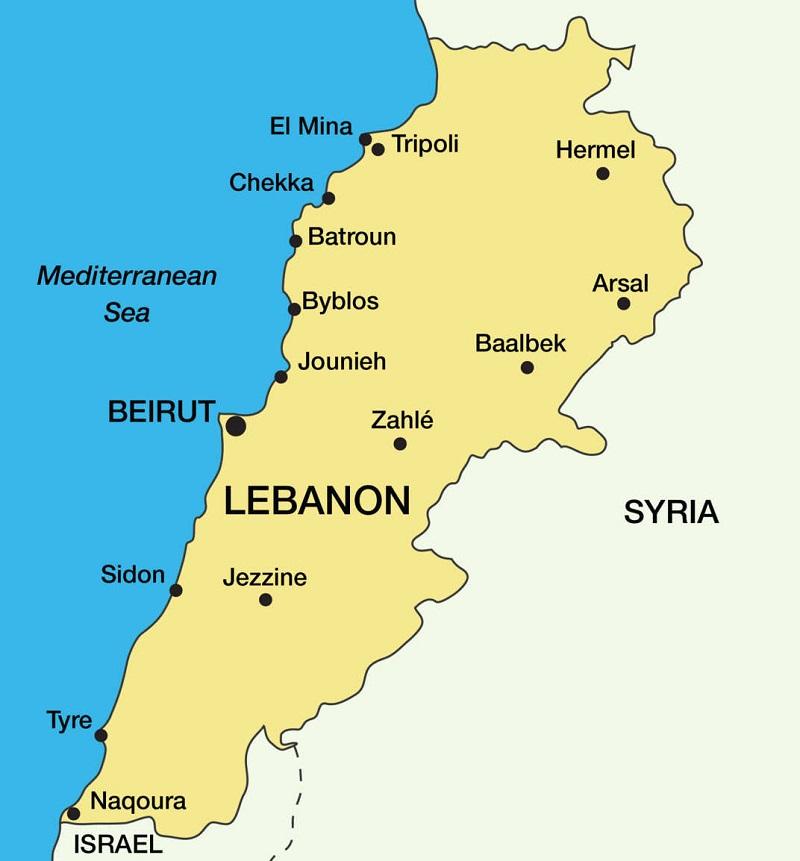 Lebanon Map